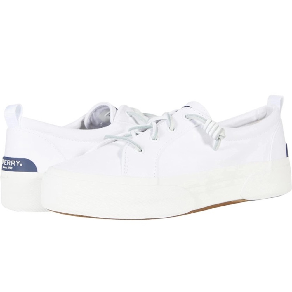 Sperry Pier Wave white canvas sneakers sz 8